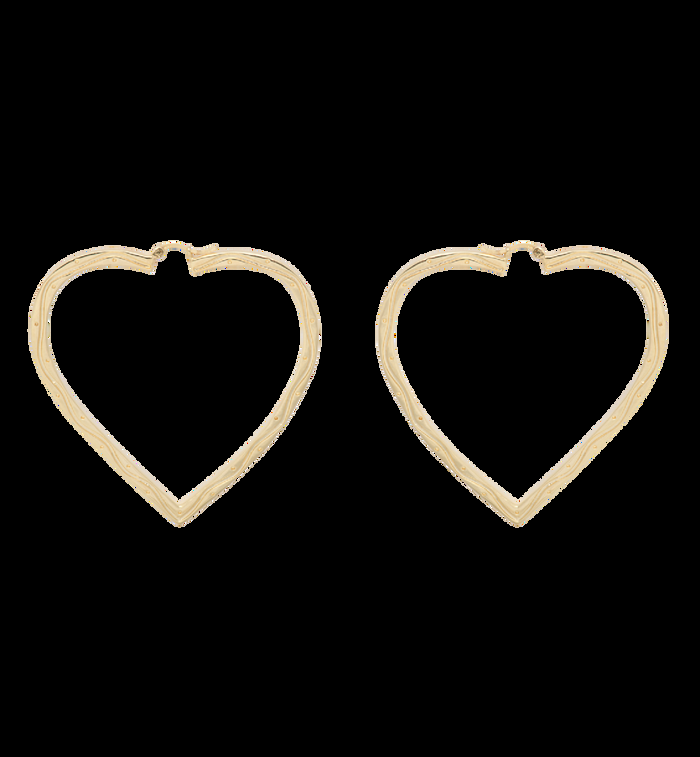 anna nina Funky Love Hoop Earrings Gold Plated