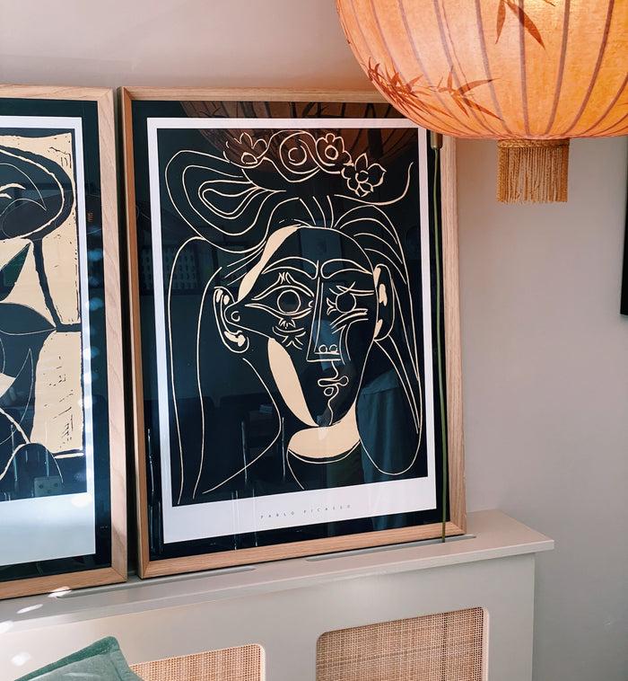 Anna Nina G&C Picasso Flower Hat Framed Artwork