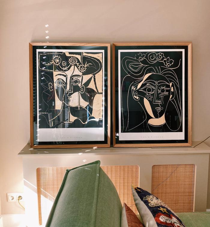 Anna Nina G&C Picasso Flower Hat Framed Artwork