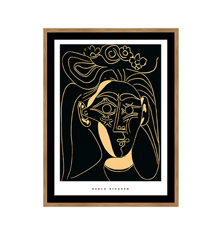 anna nina G&C Picasso Flower Hat Framed Artwork