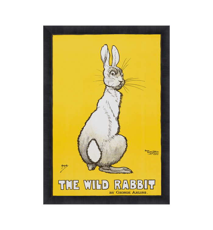 anna nina G&C Wild Rabbit Yellow Framed Artwork