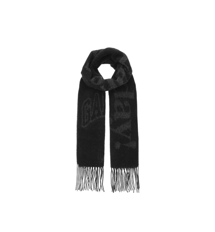 anna nina GANNI Black Please Recycle Scarf