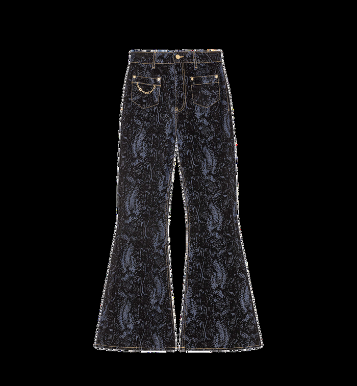 anna nina GANNI Flock Denim Blue