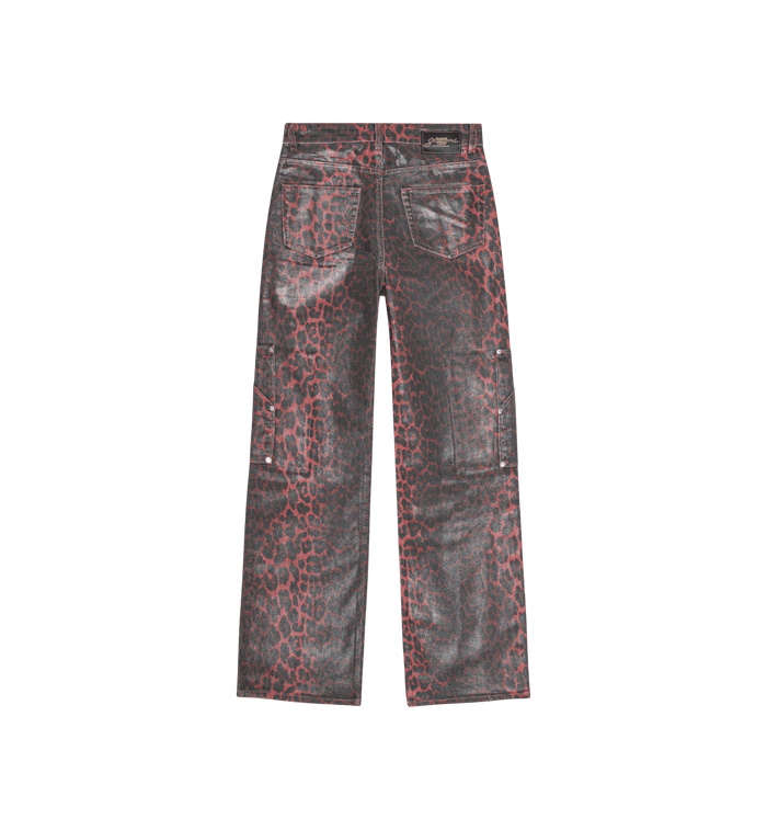 Anna Nina GANNI Foil Denim Andi Cargo Jeans Pink