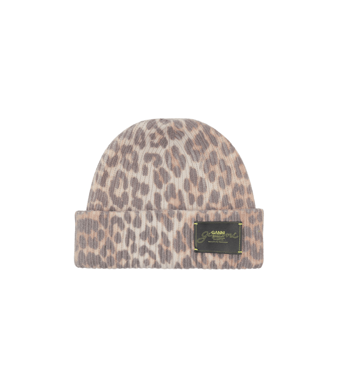 anna nina GANNI Leopard Beanie