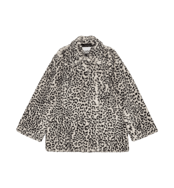 anna nina GANNI Leopard Faux Fur Jacket Brown