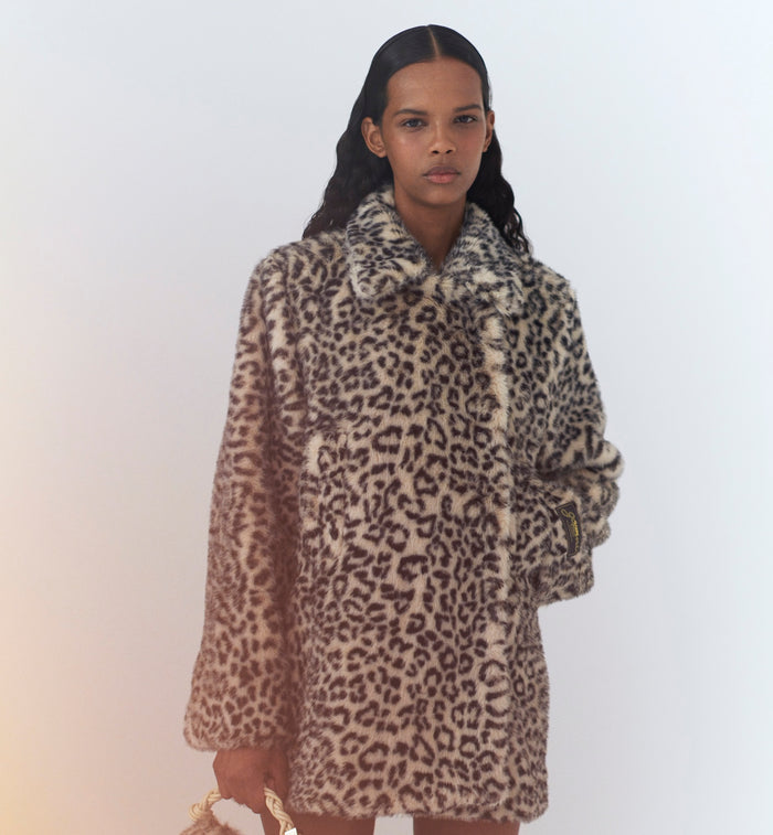 Anna Nina GANNI Leopard Fur Mini Bou Bag