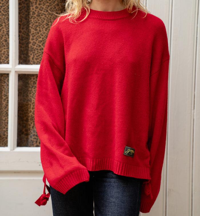 Anna Nina GANNI Red Oversized Jumper Red