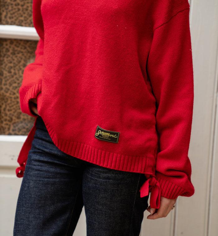 Anna Nina GANNI Red Oversized Jumper Red