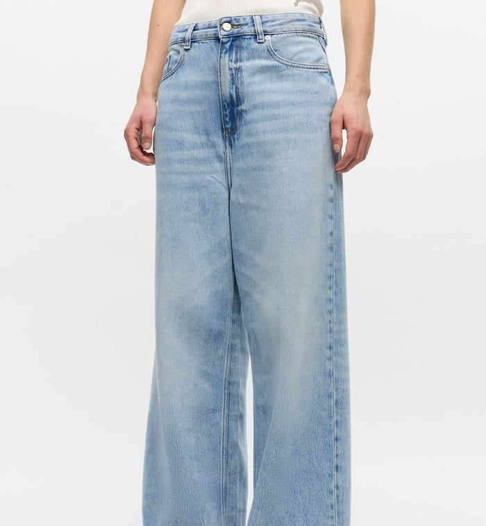 Anna Nina GANNI Rigid Denim Baggy Jeans Blue