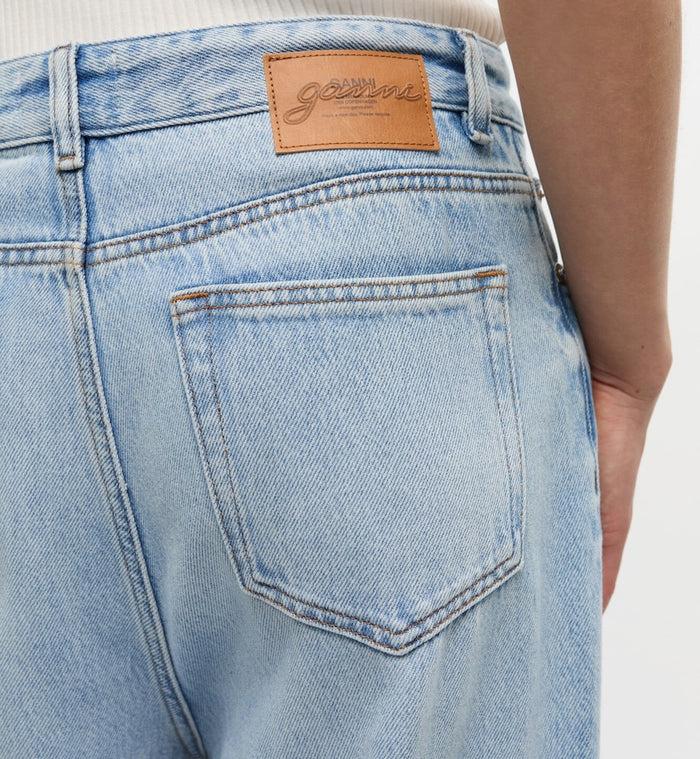 Anna Nina GANNI Rigid Denim Baggy Jeans Blue