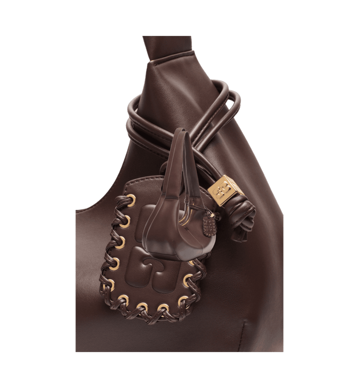 Anna Nina GANNI Seal Brown Hobo Bou Bag