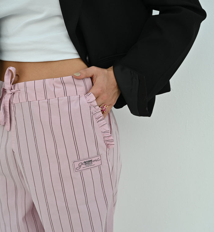 Anna Nina GANNI Stripe Pyjama Pants Pink