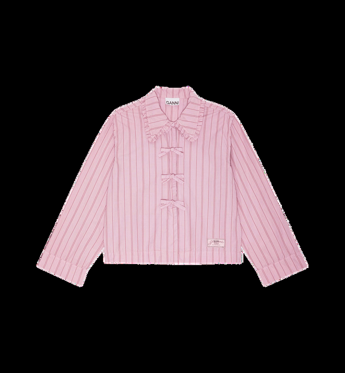 anna nina GANNI Stripe Pyjama Shirt Pink