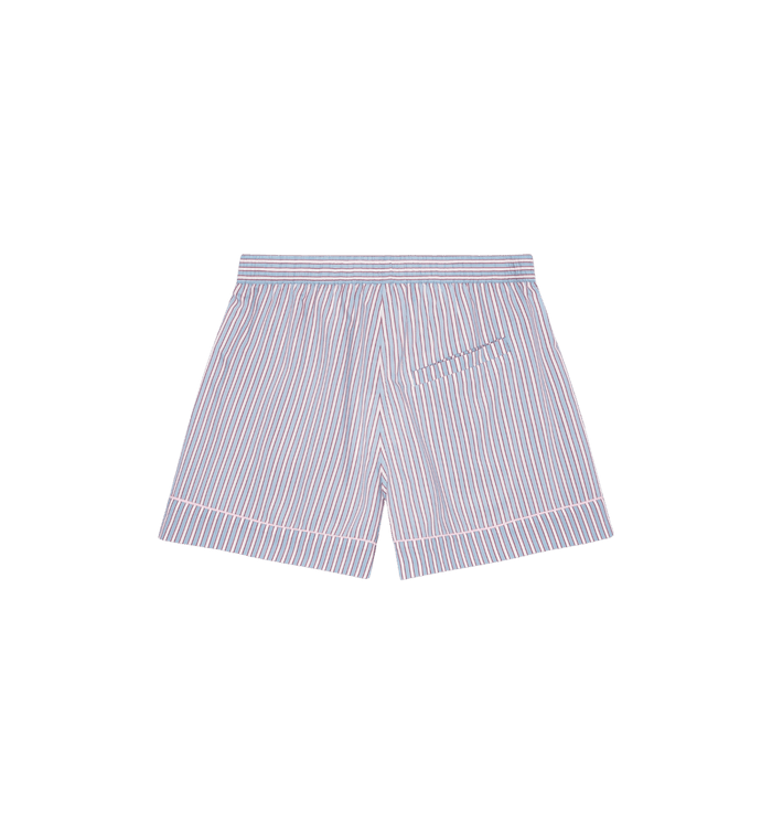 Anna Nina GANNI Yarn Dyed Stripe Shorts Blue