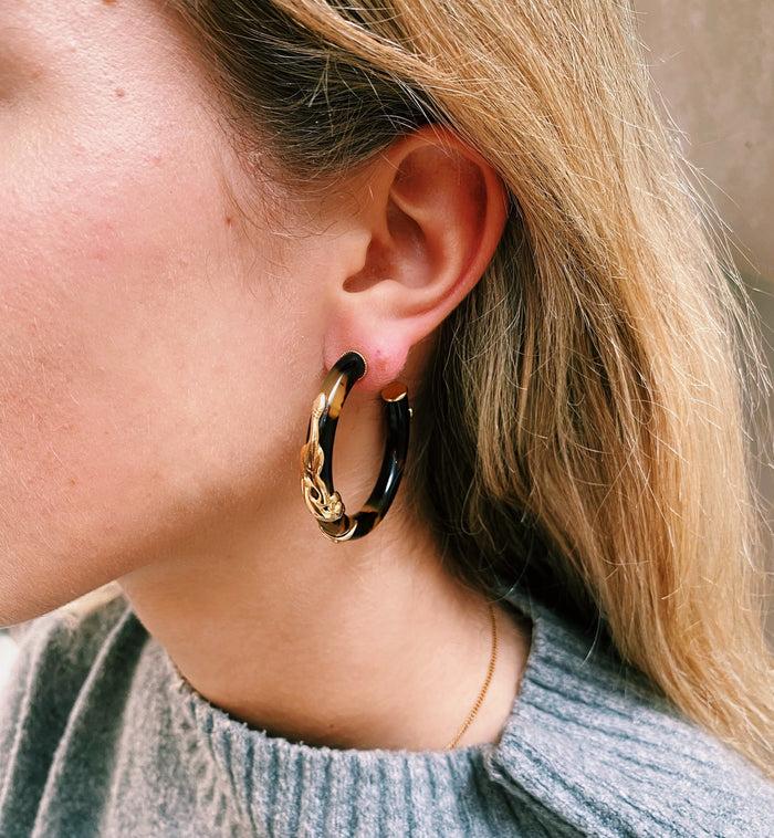 Anna Nina Gas Bijoux Tortoise Cobra Earring Set