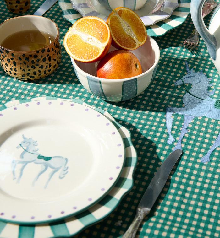 Anna Nina Gingham Pegasus Tablecloth