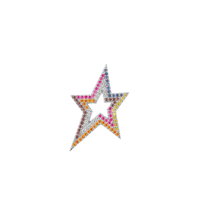 Anna Nina Glistening Star Charm Silver
