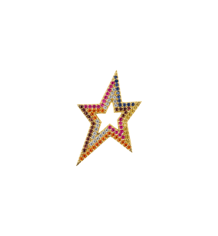 Anna Nina Glistening Star Charm Silver