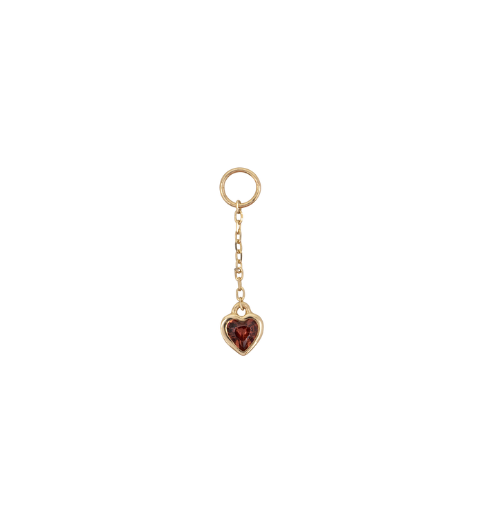 Anna Nina Glowing Heart Piercing Charm 14K