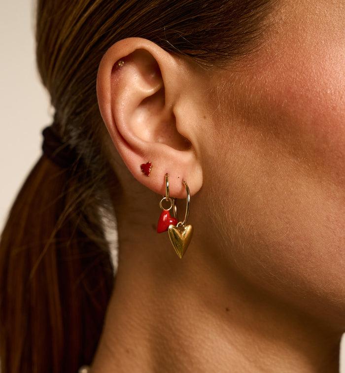 Anna Nina Golden Heart Charm Silver