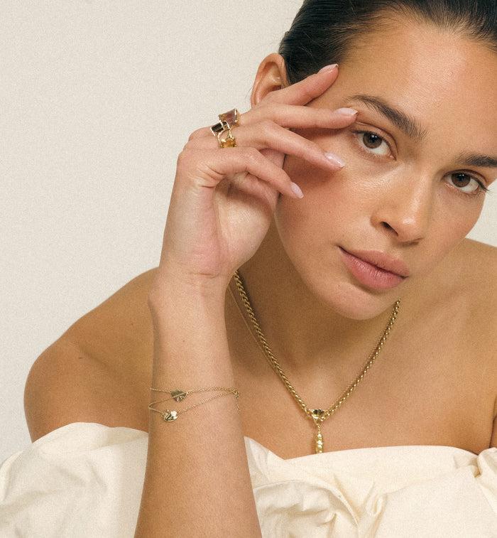 Anna Nina Golden Swan Bracelet 14K