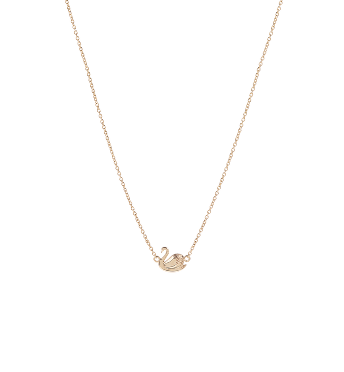 anna nina Golden Swan Necklace 14K