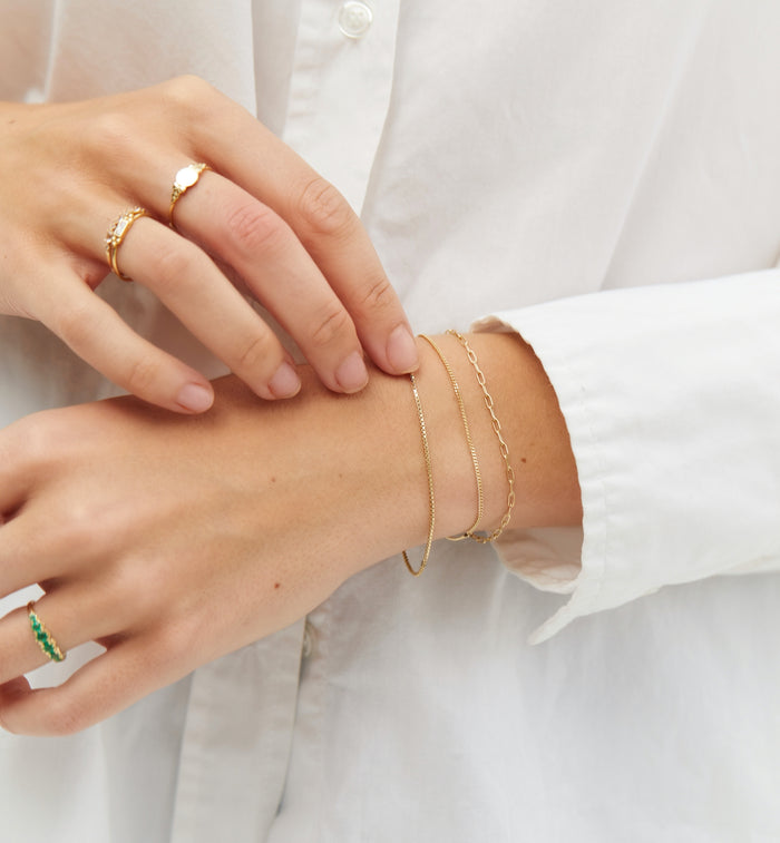 Anna Nina Gourmet Plain Bracelet Silver