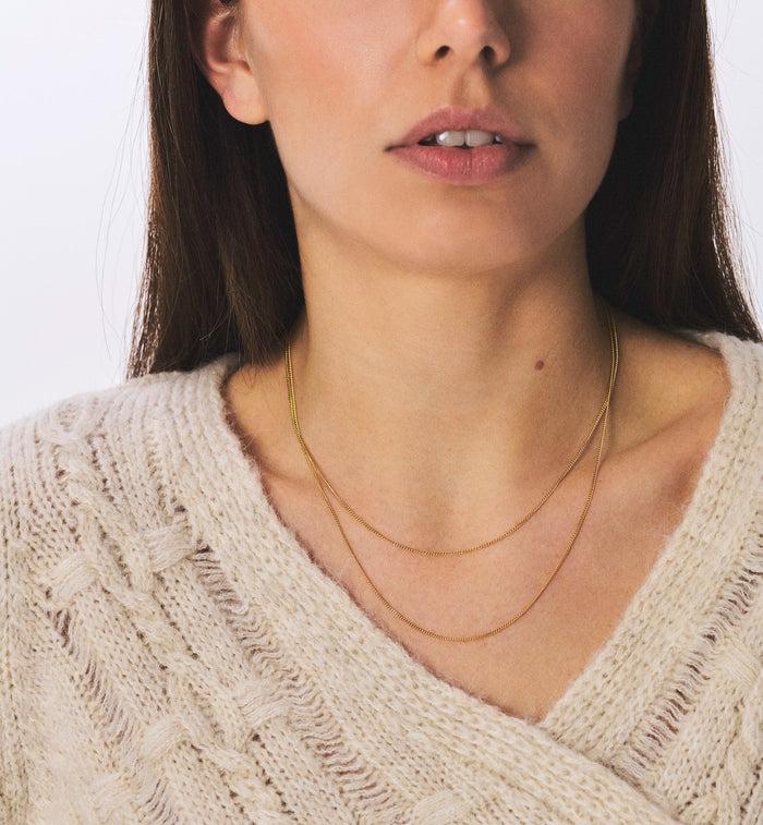 Anna Nina Gourmet Plain Necklace 14K Yellow Gold