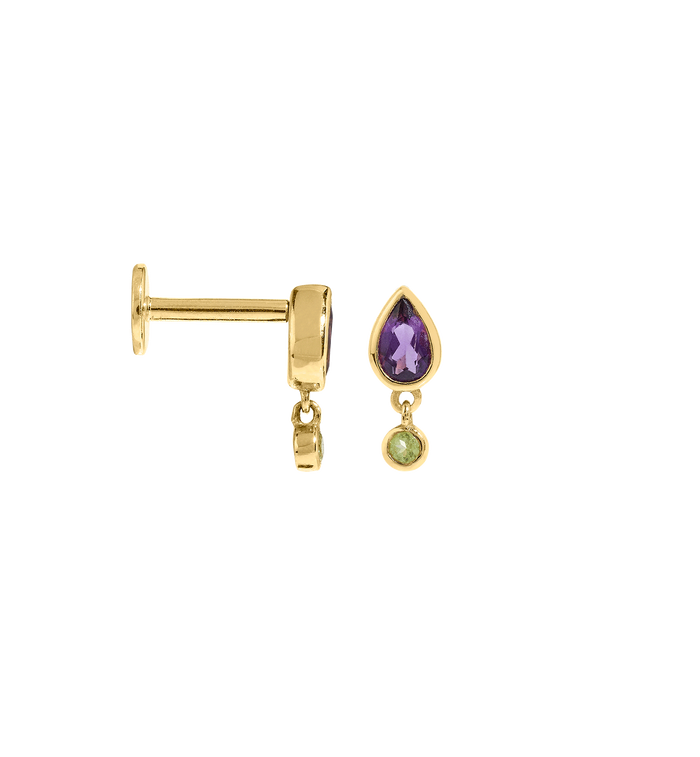 anna nina Grapevine Piercing Front 14K