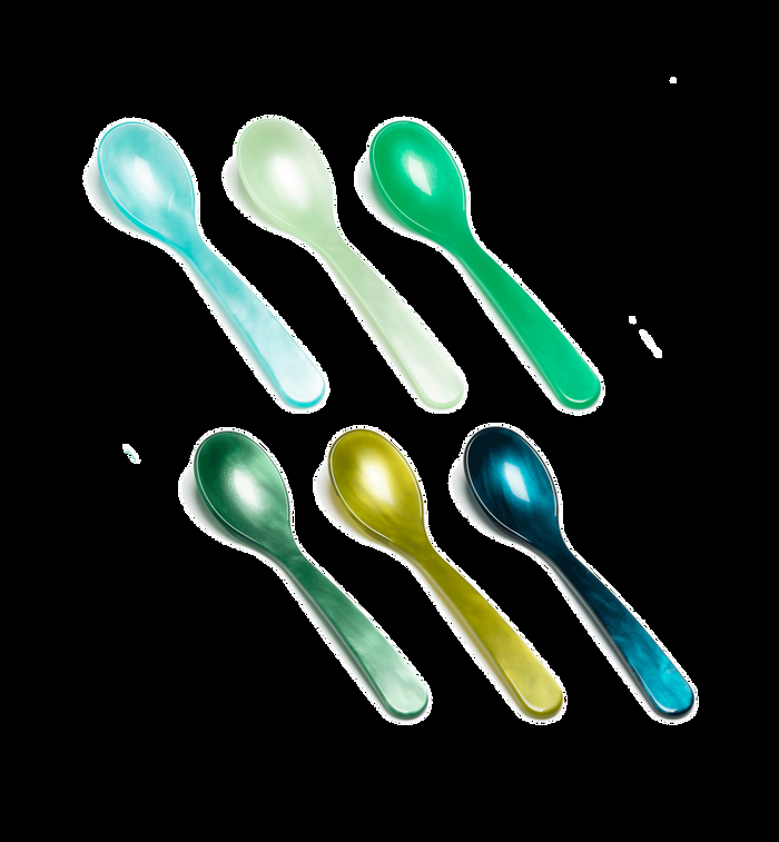 anna nina Green Acrylic Teaspoon Set