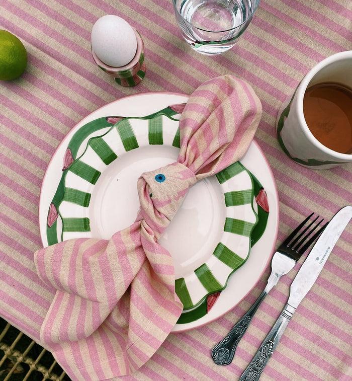 Anna Nina Green Scalloped Breakfast Plate