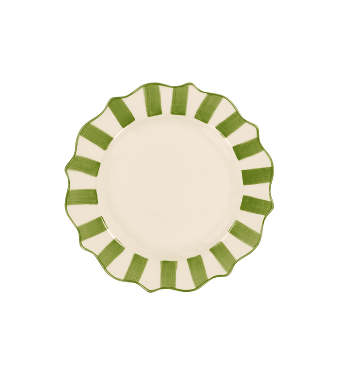 anna nina Green Scalloped Breakfast Plate