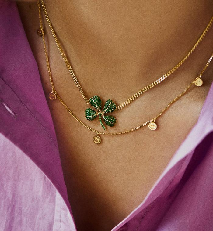 Anna Nina Happy Smile Necklace Silver