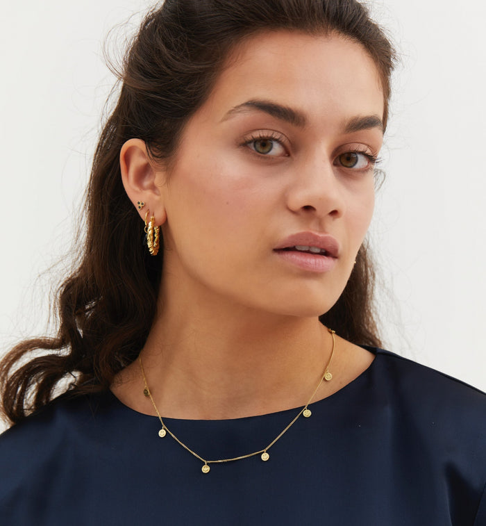 Anna Nina Happy Smile Necklace Silver