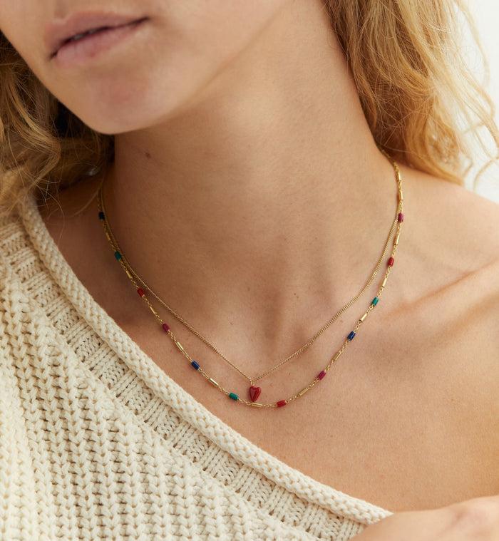 Anna Nina Heart Beat Necklace Silver