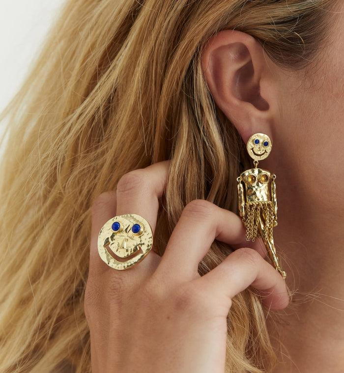 Anna Nina Iconic Duo Stud Earrings