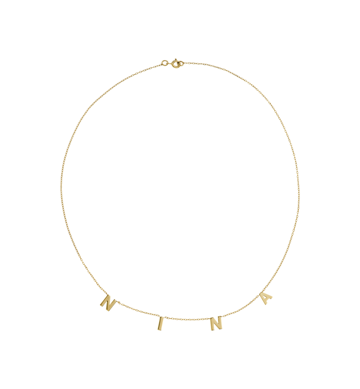 Anna Nina Initial Necklace 9K 1 Initial