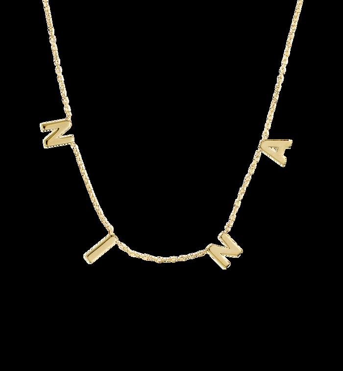 Anna Nina Initial Necklace 9K 1 Initial