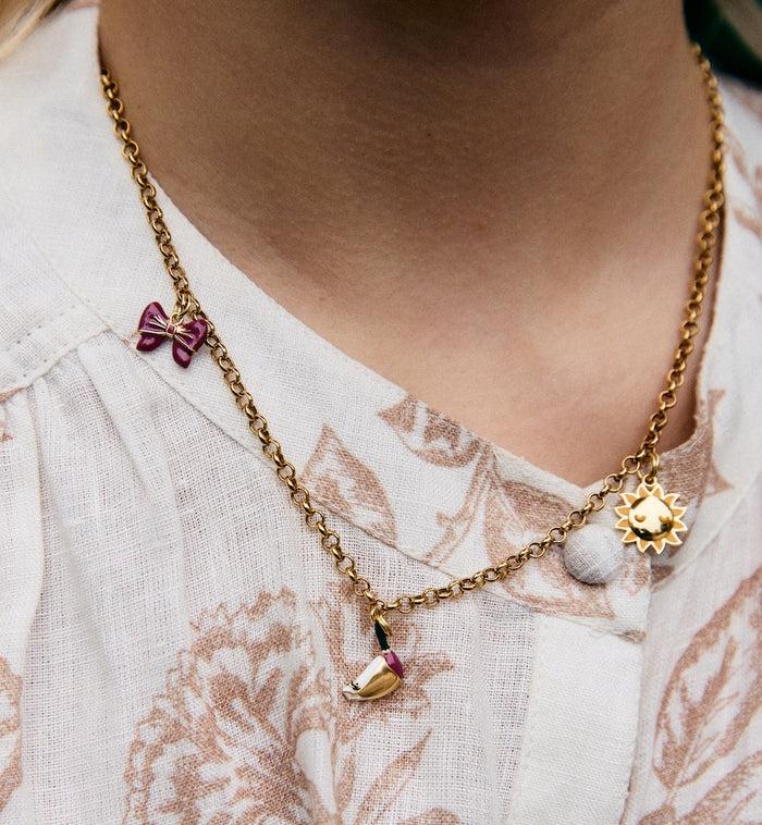 Anna Nina Jasseron Plain Slim Necklace