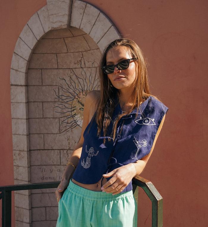 Anna Nina June Vest Blue