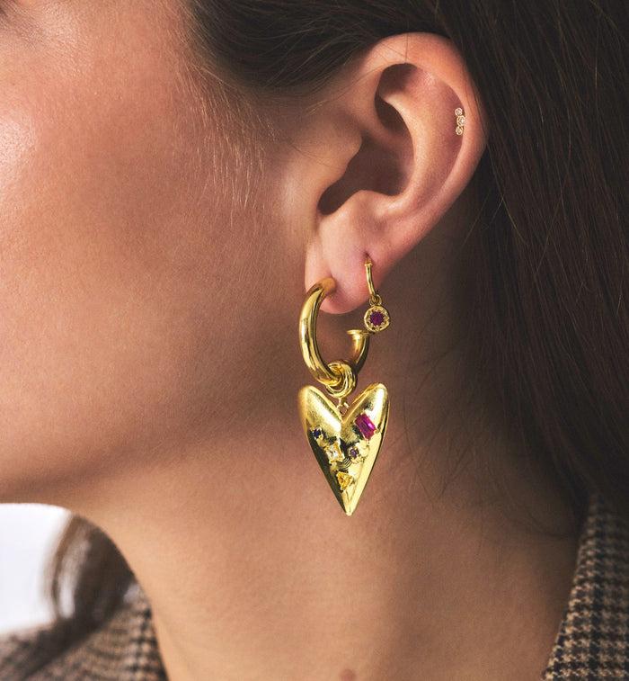 Anna Nina Karma Hoop Earrings Silver