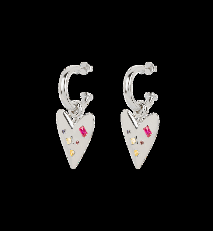 Anna Nina Karma Hoop Earrings Silver