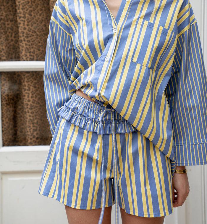 Anna Nina Laagam Poplin Boxer Pants Blue