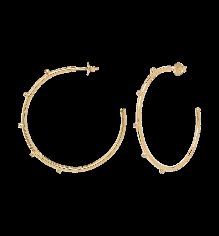 Anna Nina Large Lumière Hoop Earrings Gold Plated