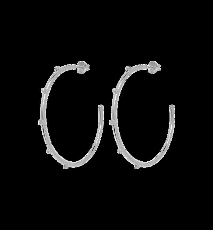 Anna Nina Large Lumière Hoop Earrings Gold Plated