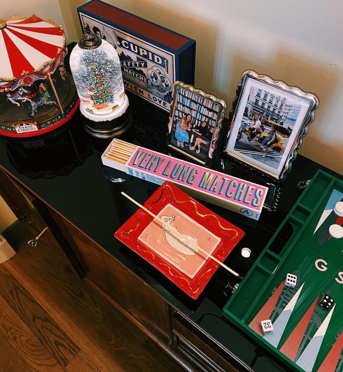 Anna Nina Large Silver Weavy Frame