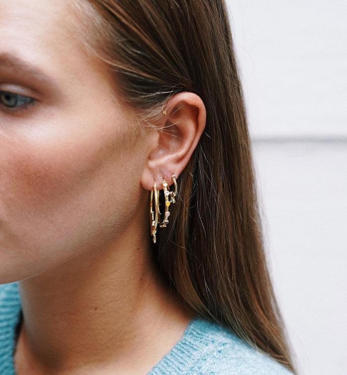 Anna Nina Large Sunset Love Hoop Earrings