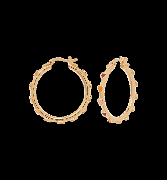 Anna Nina Large Sunset Love Hoop Earrings