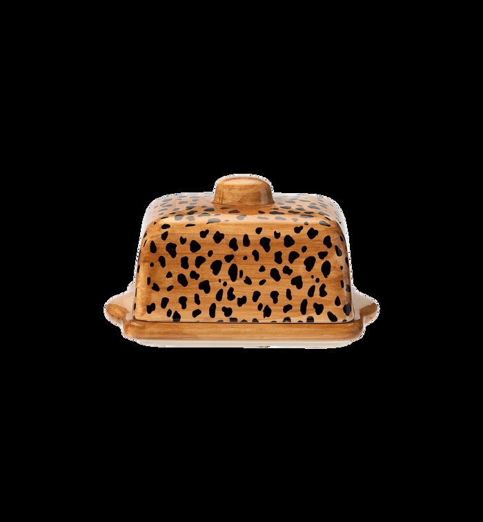 anna nina Leopard Butter Dish